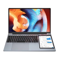 Nouvel ordinateur portable 2-en-1 pour étudiants et professionnels, écran double 15,6 pouces, Intel N100, 16 Go, 512 Go, Windows 11, clavier anglais sans fil