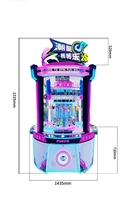 Borne d'arcade Magic Amusement 2S pour 4 joueurs, machine de jeu d'intérieur à monnayeur avec lumières LED clignotantes pour parc d'attractions
