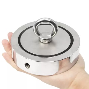 Imán de <span class=keywords><strong>Pesca</strong></span> de Doble Anillo y Doble Cara con Perno de Ojo, Imán Grande de 4000lbs 4900lb de Alta Resistencia de Tracción - Product Image 1