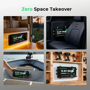 Batterie LiFePO4 Kamada 12,8 V Slimline 100 Ah 200 Ah |   Batterie à décharge profonde pour camping-car 4x4, durée de vie de plus de 6000 cycles, courant de décharge maximal de 150 A - Product Image 6