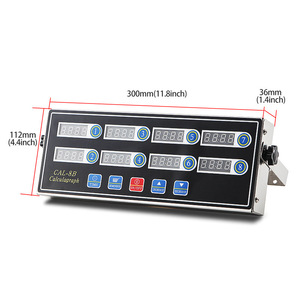 Cal-8b Digital 8 Channel Countdown <b>Timer</b> Stainless Steel Kitchen <b>Timer</b> With Touch Control 300mm Length - Product Image 1