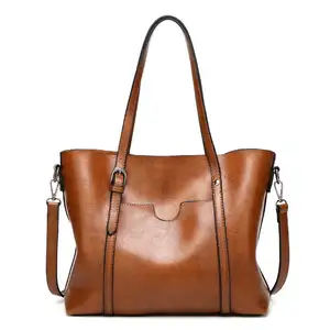 Bolso de mano clásico de cuero de América del Sur, bolso de hombro de gran capacidad, bolso de mano elegante