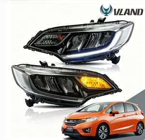ชุดไฟหน้า LED สำหรับรถยนต์ Honda Fit <span class=keywords><strong>Jazz</strong></span> EX L LX DX Sport ปี 2014-<span class=keywords><strong>2021</strong></span> ได้รับการรับรองมาตรฐาน DOT จากโรงงาน - Product Image 1