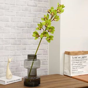 Decoración <span class=keywords><strong>para</strong></span> el Hogar, Decoración <span class=keywords><strong>para</strong></span> Bodas, <span class=keywords><strong>Arreglos</strong></span> Florales Artificiales, Adornos, Tallo de Orquídea Cymbidium Artificial, Ramo Tropical - Product Image 4