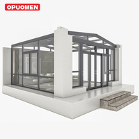 Kits de véranda bon marché en aluminium nouveau design maison véranda sur pied et maisons en verre véranda mobile rétractable