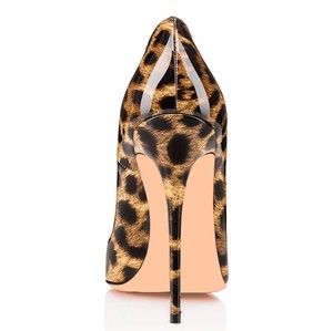 Chaussures à talons hauts pour femmes, imprimé léopard, sexy, pour boîte de nuit, escarpins à talon aiguille, mode - Product Image 4