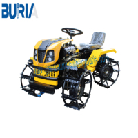 Mini tracteur amphibie compact puissant, petit tracteur à grandes roues pour l'agriculture, les rizières et les jardins