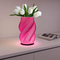 Nouvelle lampe de table décorative créative imprimée en 3D, style nordique moderne, pour chambre à coucher, chevet, bureau, température de couleur réglable, LED