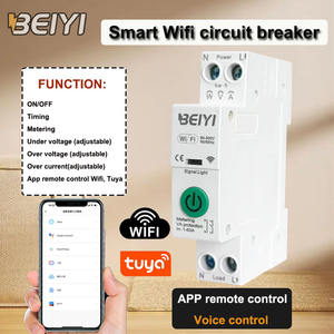 Interrupteur intelligent WIFI TUYA avec compteur d'énergie, compteur Kwh, surveillance, 63A 1P+N 80-300V, <span class=keywords><strong>disjoncteur</strong></span>, minuterie, relais - Product Image 1