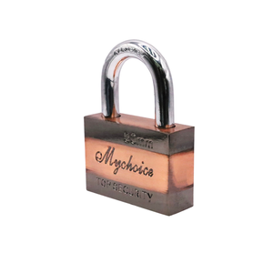 प्राचीन कांस्य डबल रंग इलेक्ट्रोप्लेटेड वर्ग आयरन पैडलॉक वेन कुंजी के साथ - Product Image 2