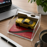 Notes autocollantes pour bloc-notes de voiture 3D | Bloc-notes de sculpture en papier Mustang créatif | Cadeau de papeterie de bureau unique pour le bureau et les collectionneurs