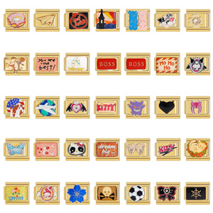 Italian Handmade Gold Charms Zinc Alloy DIY Jewelry Accessories Unisex Fashion Pendants Gift Charm Set - Product Image 1