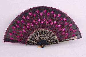 Éventail pliant en plastique avec motifs de dragon brodés chinois orientaux, différentes couleurs, pour fournitures promotionnelles de fête - Product Image 3