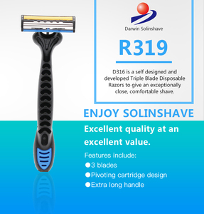 Tête pivotante pointue prix bon marché Triple 3 lames R3199 rasage rasoir jetable OEM pour le rasage - Product Image 6