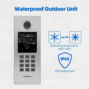 IP Video <strong>Intercom</strong> <strong>Security</strong> Control <strong>System</strong> 10 Units 7 Inch Monitor Waterproof Doorbell for Max Support 9999 Households - Product Image 2