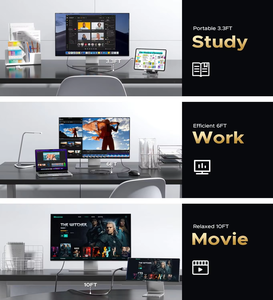 <span class=keywords><strong>USB</strong></span> <span class=keywords><strong>C</strong></span> DP Cable 8K/60HZ 4K/120HZ 3D Compatible PVC Smartphone/Tablet/Laptop HDTV Monitor adaptador para S23 XP SP S4 PS5 Multimedia - Product Image 3