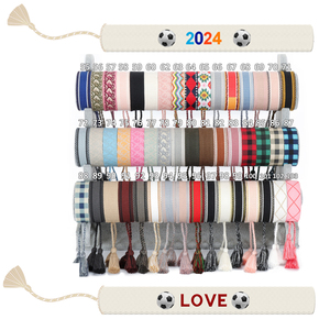 Equipo Deportes Fútbol juego día escuela <span class=keywords><strong>pulseras</strong></span> personalizadas DIY letra bordada tela pulsera hombres mujeres - Product Image 4