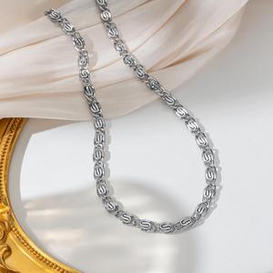 Pulsera de Cadena Imperial de Acero Inoxidable, Collar con Colgante, Pulsera de Cadena Chapada en Oro de 18k para Mujeres y Hombres - Product Image 5