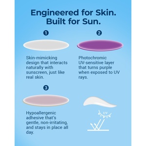 Autocollants UV violets pour la protection solaire, étiquettes indicatrices de changement de couleur UV, rappel intelligent de protection solaire pour enfants et adultes - Product Image 4