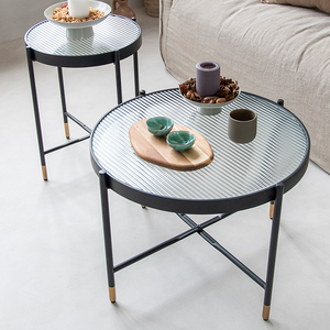 Bestseller Günstiger Preis Wohnzimmer Einzigartiger kleiner Tee tisch Luxus-Couch tisch aus Holz und Eisen - Product Image 2