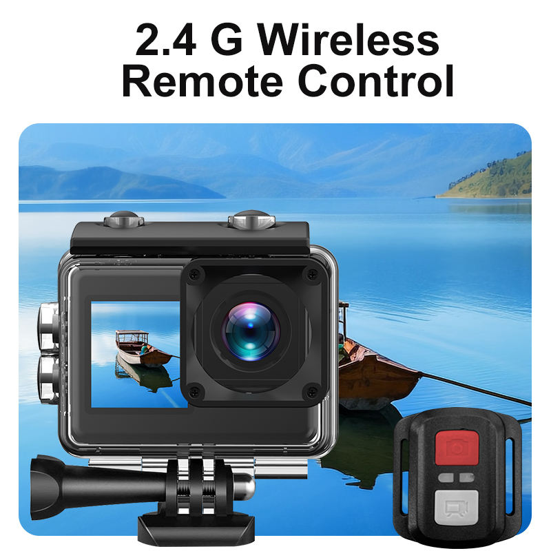 4K WiFi Waterproof Action Camera with Noise Cancellation 20 MP Sport Recorder HD 4K CMOS Imaging Sensor