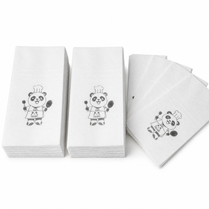 Servilletas de Papel Airlaid Blancas con Diseño Impreso, Ecológicas, Hechas con Pulpa de Madera Virgen - Product Image 2