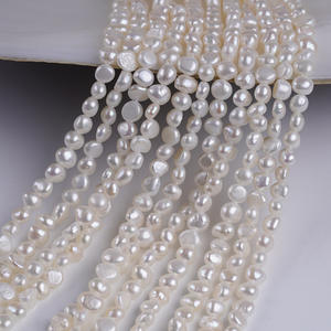 Promoción por Tiempo Limitado, Perla de Agua Dulce Natural Blanca de 4-5 mm, Forma de Luz de Dos Caras, Accesorio para Collar DIY con Orificio Horizontal - Product Image 3
