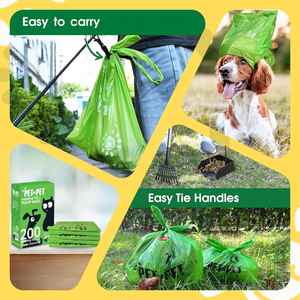Sacs à crottes de chien biodégradables compostables à 100% en amidon de maïs imprimés sur mesure - Product Image 5