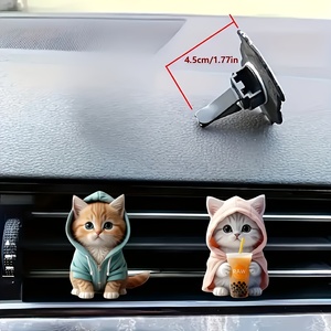 도매 귀여운 고양이 아크릴 차량용 방향제 롱래스팅 향기 벤트 클립 장식용 - Product Image 2
