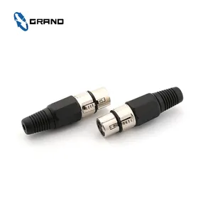 male xlr female cable connector 3 pin cannon plug