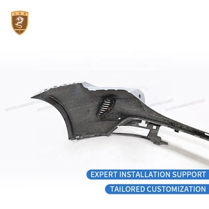 Pare-chocs arrière en carbone sec avec prises d'air pour <span class=keywords><strong>Porsche</strong></span> <span class=keywords><strong>Taycan</strong></span> 2019-2023, mise à niveau vers <span class=keywords><strong>Turbo</strong></span> <span class=keywords><strong>S</strong></span> GT - Product Image 4