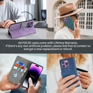 Funda Protectora de Cuero con Ranuras para Tarjetas y Soporte para Teléfono, con Protección RFID, para ZTE Nubia P9 Pro / <span class=keywords><strong>Optus</strong></span> X Pro 2 5G - Product Image 6