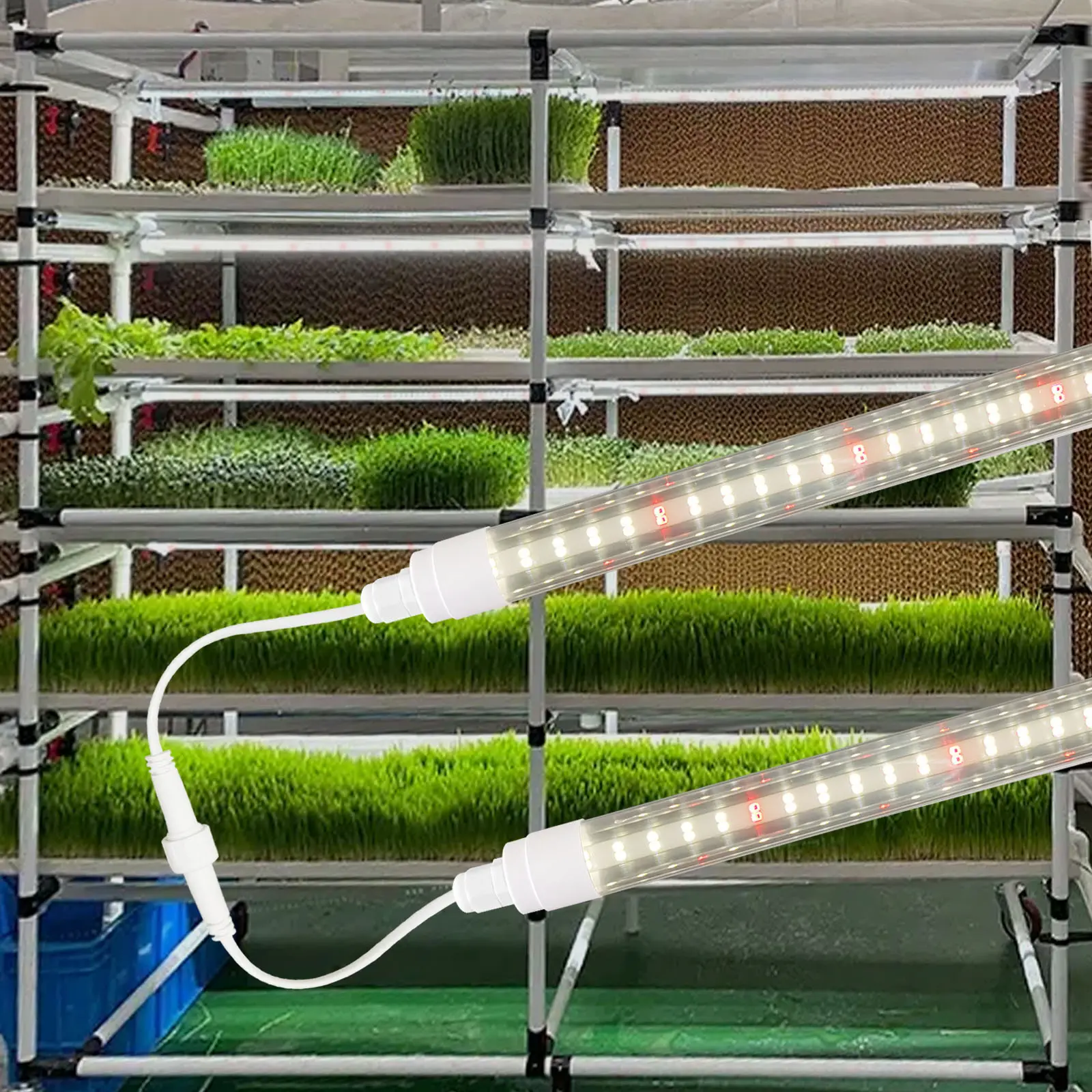 Liweida 0.6m 2ft full spectrum t8 led tube grow light parallel and series IP65 strip plant lamp for vegetable and tissue culture