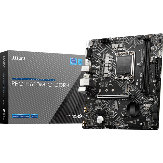 MSI PRO H610M-G DDR4 Computer Motherboard +Intel Core I3-12100F 12400 12700F Board U Set/Motherboard CPU Set