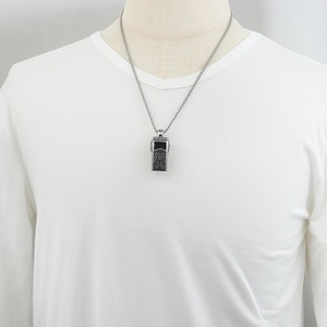 Yunnique – pendentif sifflet en acier inoxydable, collier unisexe de style Punk rétro, FY303 - Product Image 4