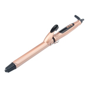 Bigoudis pour cheveux longs, 3 pouces, en or rose, fer à friser <span class=keywords><strong>chauffant</strong></span> LCD - Product Image 1