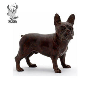 आउटडोर सजावट जीवन आकार धातु पशु मूर्तिकला कांस्य बुलडॉग पीतल कुत्ता - Product Image 3