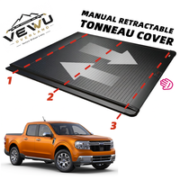 Couverture de benne rigide enroulable pour Ford Maverick Pickup, en aluminium rétractable, étanche, avec serrure, pour benne de 300 kg
