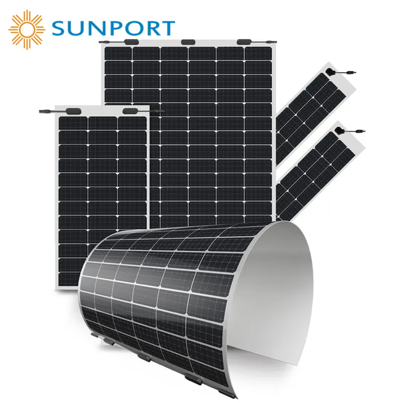 Sunport Power Trade Assurance Advanced Tech Pv Panel 380W para techo Panel solar de media celda de alta eficiencia