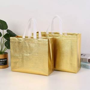 Sac fourre-tout en tissu écologique laminé non tissé, sac de transport non tissé avec logo - Product Image 2