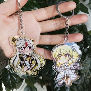 MOQ Custom Printed Logo Acrylic Pendant Cool <b>Keychain</b> with Blank Key Chain and Charm for Crystal Key Chain Collection - Product Image 4