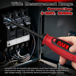 Testeur <span class=keywords><strong>de</strong></span> tension numérique sans contact AC/DC, tournevis détecteur haute tension avec affichage LED et fonction <span class=keywords><strong>de</strong></span> maintien des données pour batterie <span class=keywords><strong>de</strong></span> <span class=keywords><strong>voiture</strong></span> - Product Image 5