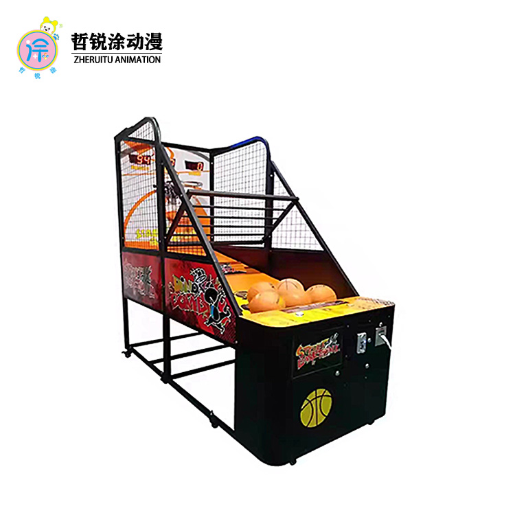 Coin Operated Standard Basketball Machines Shooting Video Game Arcades Entertainment Equipment