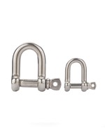 Manille en D robuste en acier inoxydable de qualité marine avec goupille à vis, manille de levage pour chaîne de gréage de bateau