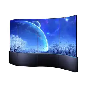 FHD 4k液晶面板55英寸超薄边框3.5毫米柔性弯曲有机发光二极管广告屏视频墙