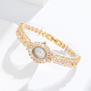 New Fashion Iced Out <b>Watch</b> <b>Arabic</b> Numerals Quartz Hip Hop Designer Gold Plated Luxury Men Women <b>Watches</b> - Product Image 6