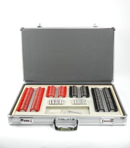 Juego de Lentes de Prueba Oftálmicas TL-V20, Diámetro Grande de 26 mm, Montura Combinada de Plástico y Metal, Plástico Colorido para Clínica de Optometría - Product Image 1