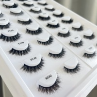 10-12mm Cils Marque Privée Naturel Vrai Cils De Vison En Gros Emballage Personnalisé D Curl 3D Fluffy Wispy Faux Cils