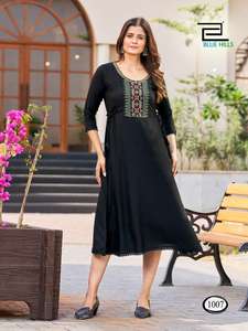 Wholesale Supply Best Selling Modern Design Indian Style Anarkali <b>Kurti</b> for Women Festive Wear at Wholesale Price for Export - Product Image 5