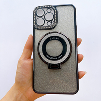 Coque arrière antichoc transparente en TPU souple avec placage de luxe et paillettes pour iPhone 17 17 Pro Max